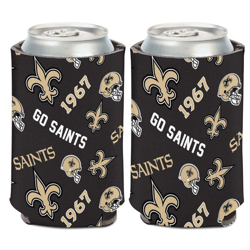 New Orleans Saints Can Cooler Scatterprint Design - WinCraft