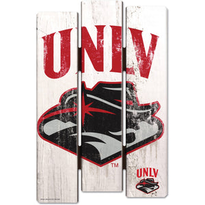 UNLV Runnin' Rebels Sign 11x17 Wood Fence Style White - WinCraft