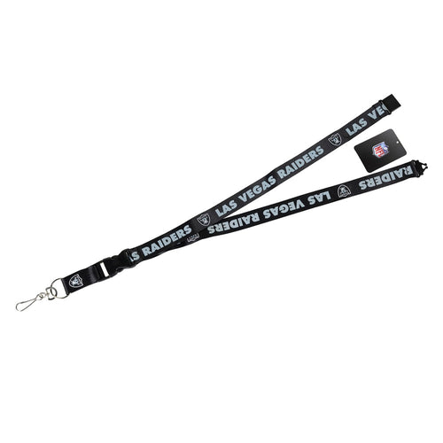 Las Vegas Raiders Lanyard Breakaway with Key Ring Style Black - Pro Specialties Group