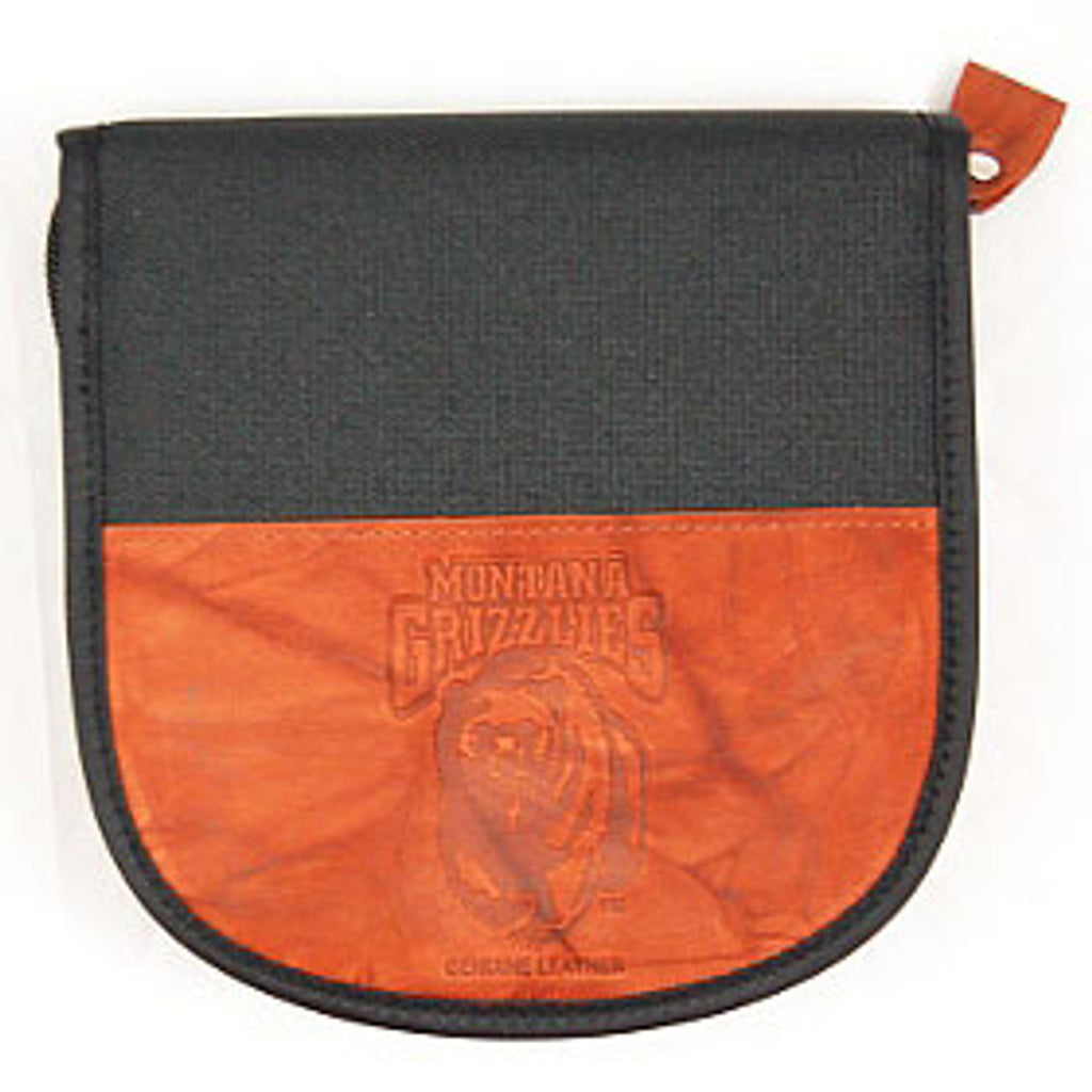 Montana Grizzlies CD Case Leather/Nylon Embossed CO - Rico Industries