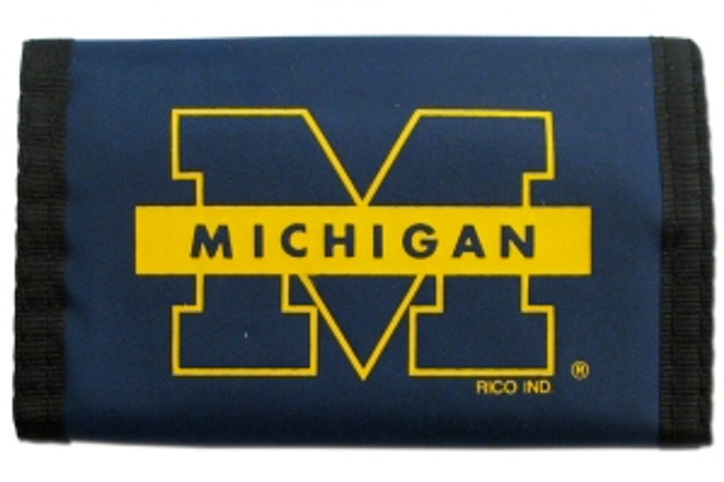 Michigan Wolverines Wallet Nylon Trifold - Rico Industries