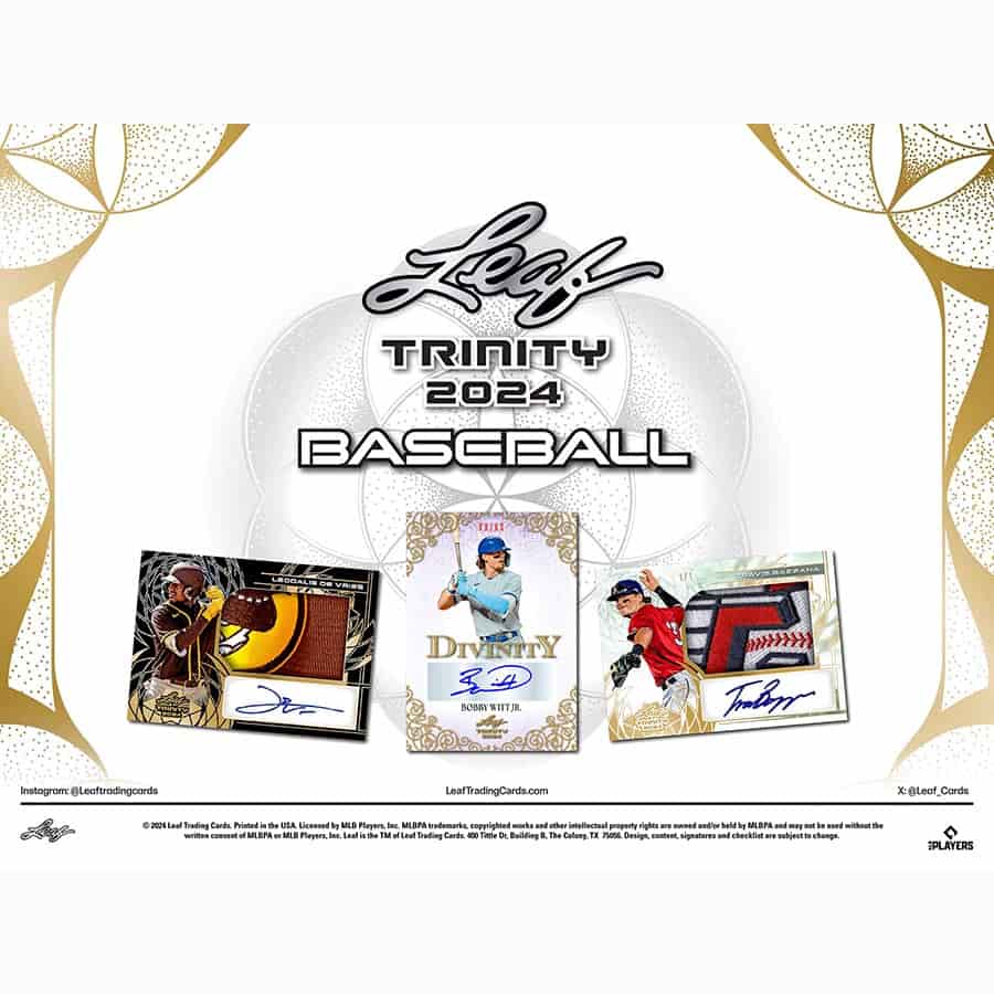 Leaf Trading Cards -  Trinity - 2024 Leaf Trinity Baseball Hobby Pre-Order