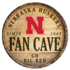 Nebraska Cornhuskers Sign Wood 14 Inch Round Barrel Top Design - Wincraft