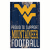West Virginia Mountaineers Sign 11x17 Wood Proud to Support Design - WinCraft