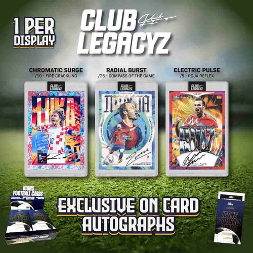 Club Legacyz -  Icons - 2025 Club Legacyz Icons Football (Soccer) 2Nd Edition Hobby Pre-Order