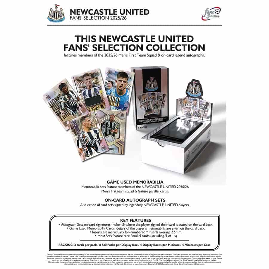 Futera Limited -  Fans' Selection - 25-26 Futera Fan's Selection Newcastle United Football