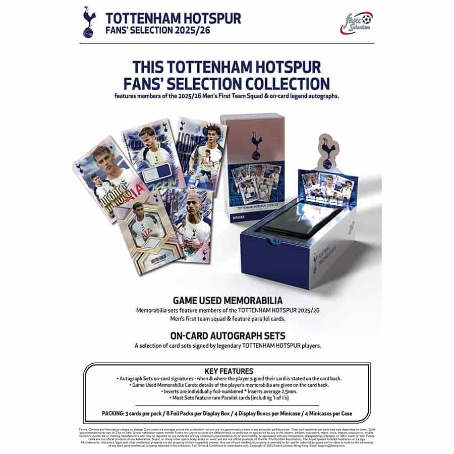 Futera Limited -  Fans' Selection - 25-26 Futera Fan's Selection Tottenham Hotspur Football