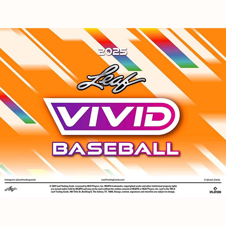 Leaf Trading Cards -  Vivid - 2025 Leaf Vivid Baseball Hobby
