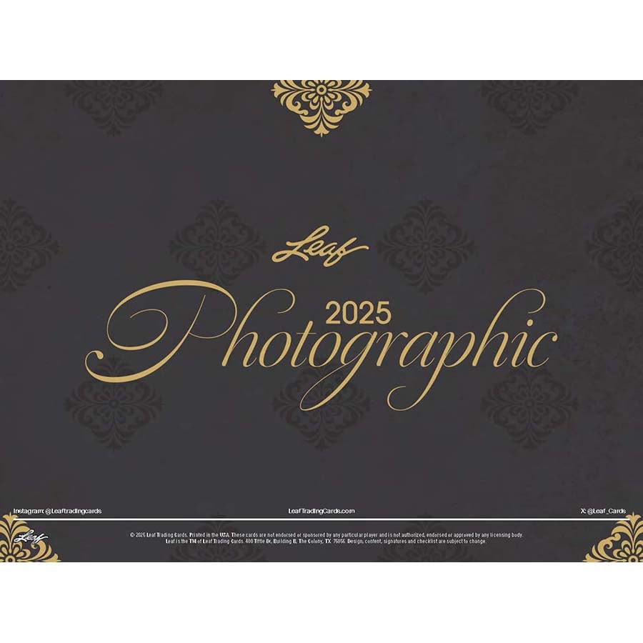 Leaf Trading Cards -  Photographic - 2025 Leaf Photographic Hobby Pre-Order