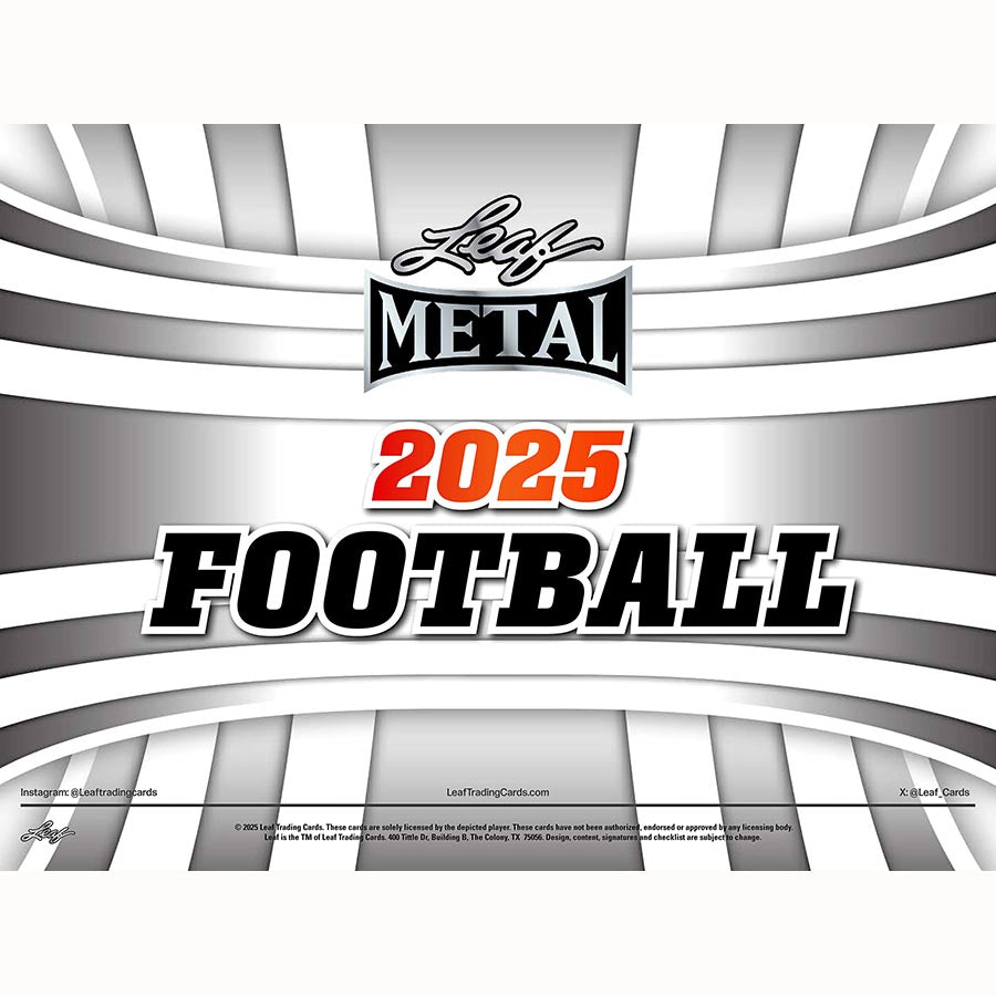 Leaf Trading Cards -  Metal - 2025 Leaf Metal Football Blaster