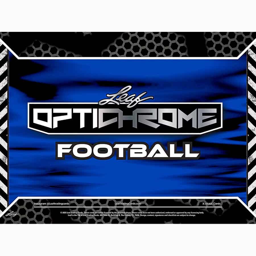 Leaf Trading Cards -  Optichrome - 2025 Leaf Optichrome Football Hobby Pre-Order