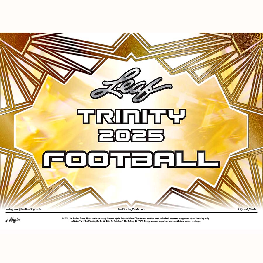 Leaf Trading Cards -  Trinity - 2025 Leaf Trinity Football Jumbo Pre-Order