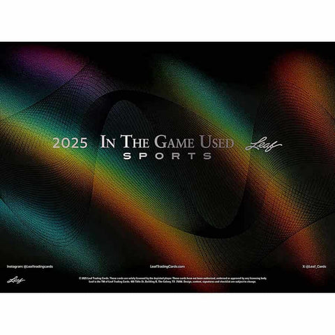 Leaf Trading Cards -  In The Game Used - 2025 Leaf In The Game Used Sports Hobby Pre-Order