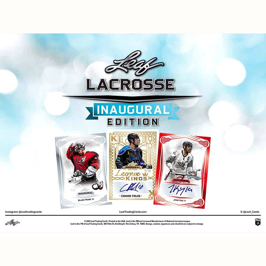 Leaf Trading Cards -  Nll - 2025 Leaf National Lacrosse League Premier Hobby