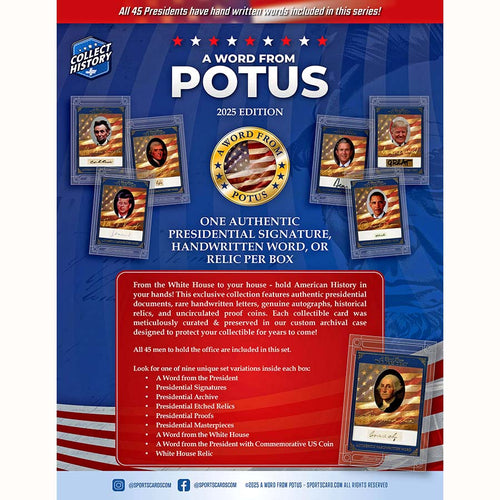 Sportscards.Com -  2025 A Word From Potus Hobby Pre-Order