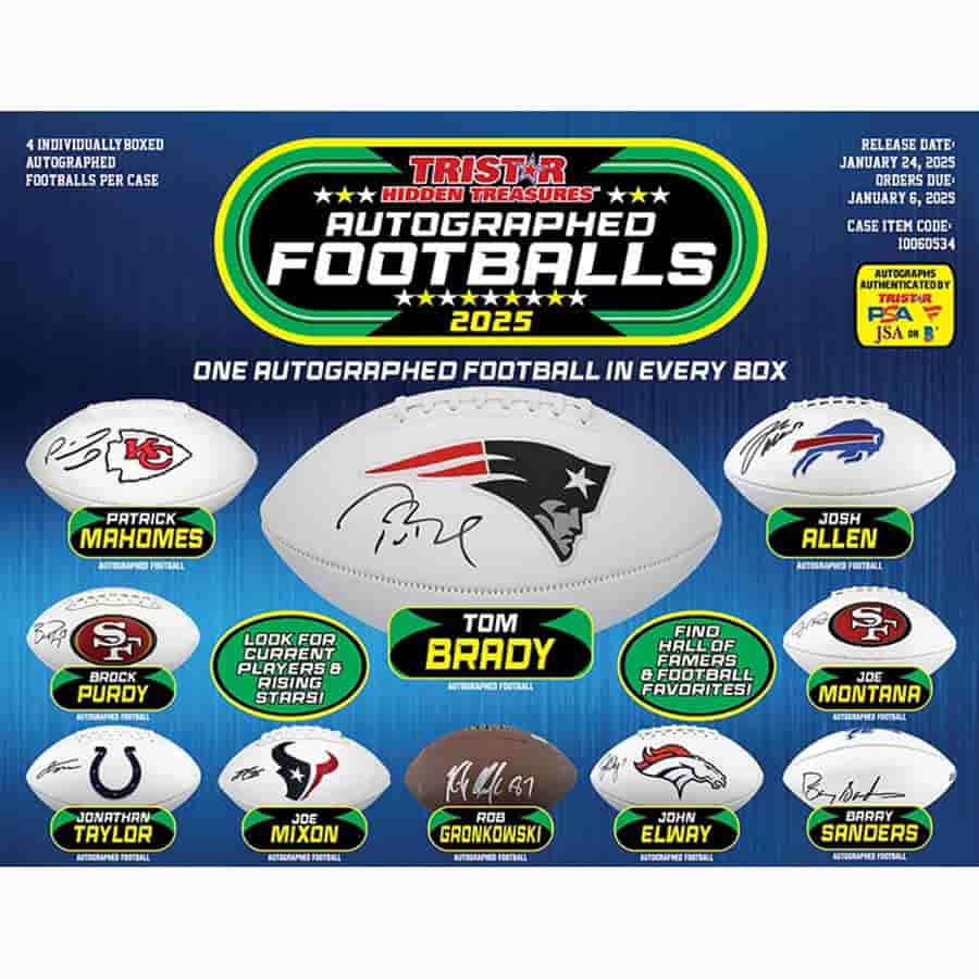 Tri-Star Productions Inc -  Hidden Treasures - 2025 Tristar Hidden Treasures Autographed Footballs Logo Edition