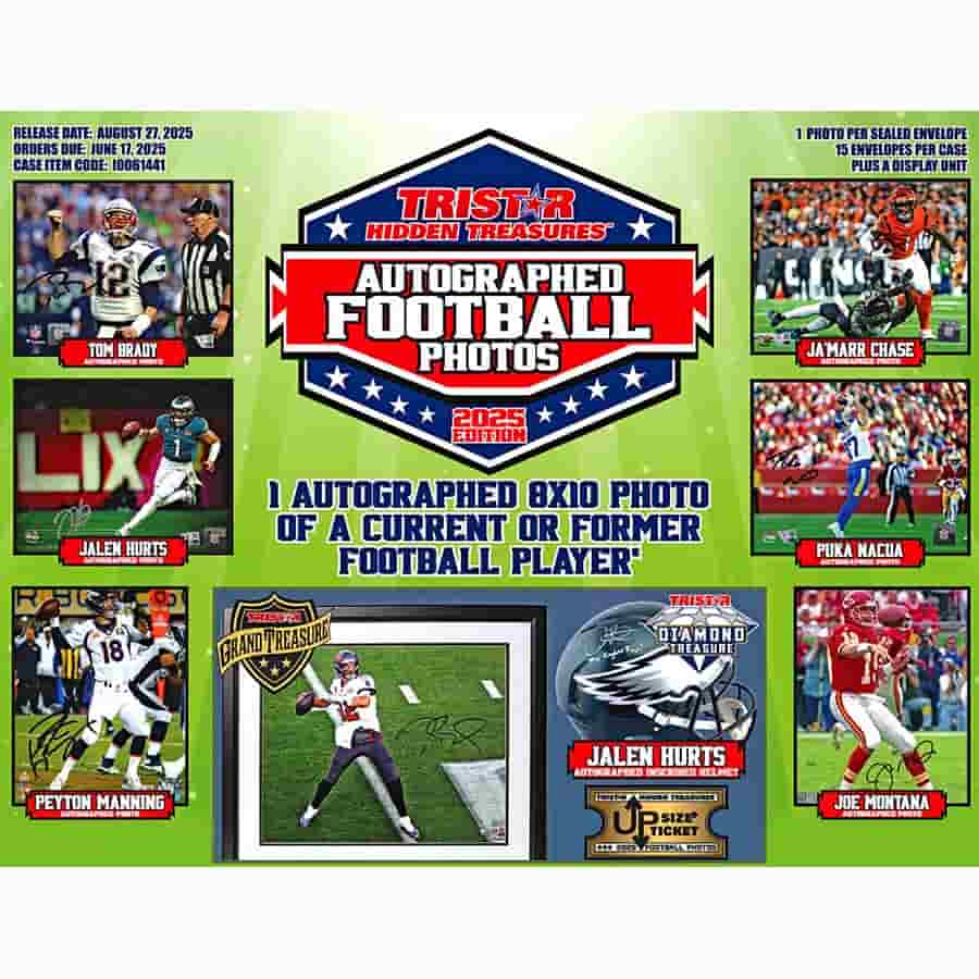 Tri-Star Productions Inc -  Hidden Treasures - 2025 Tristar Hidden Treasures Autographed 8X10 Photos Football Edition Pre-Order