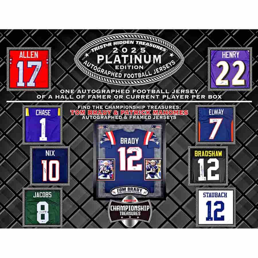 Tri-Star Productions Inc -  Hidden Treasures - 2025 Tristar Hidden Treasures Autographed Football Jerseys Platinum Edition