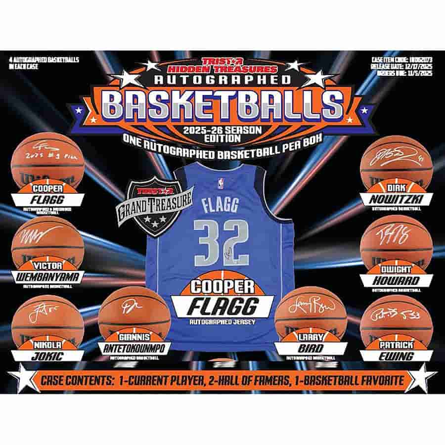 Tri-Star Productions Inc -  Hidden Treasures - 2025 Tristar Hidden Treasures Autographed Basketballs Season Edition Pre-Order