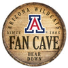 Arizona Wildcats Sign Wood 14 Inch Round Barrel Top Design - Special Order - Wincraft