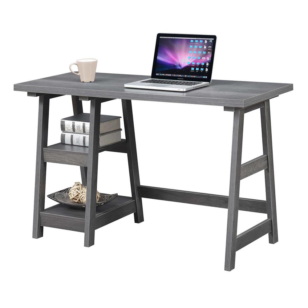 Designs2Go Trestle Desk with Shelves - Convience Concept, Inc.