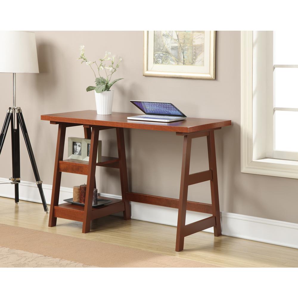 Designs2Go Trestle Desk with Shelves - Convience Concept, Inc.