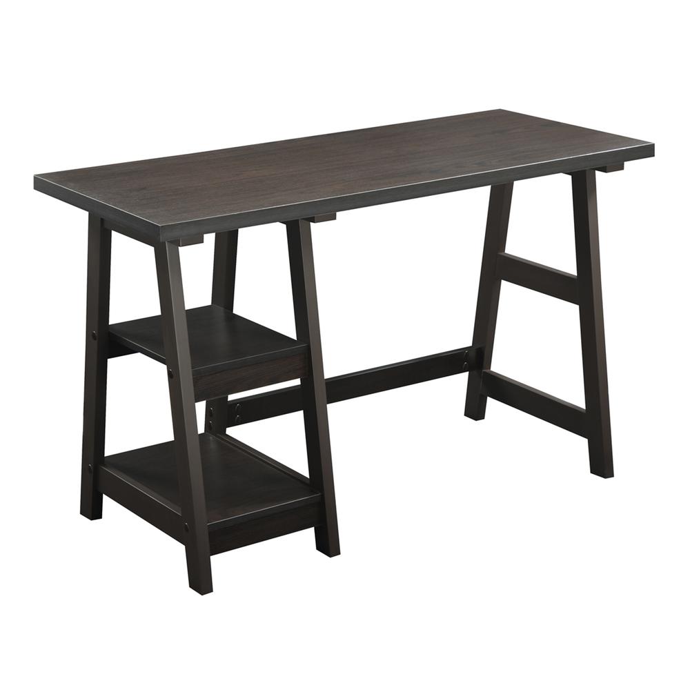 Designs2Go Trestle Desk with Shelves - Convience Concept, Inc.