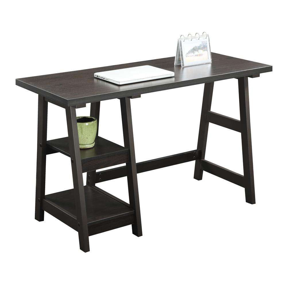 Designs2Go Trestle Desk with Shelves - Convience Concept, Inc.