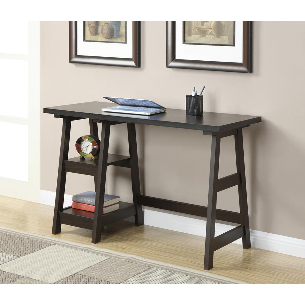 Designs2Go Trestle Desk with Shelves - Convience Concept, Inc.