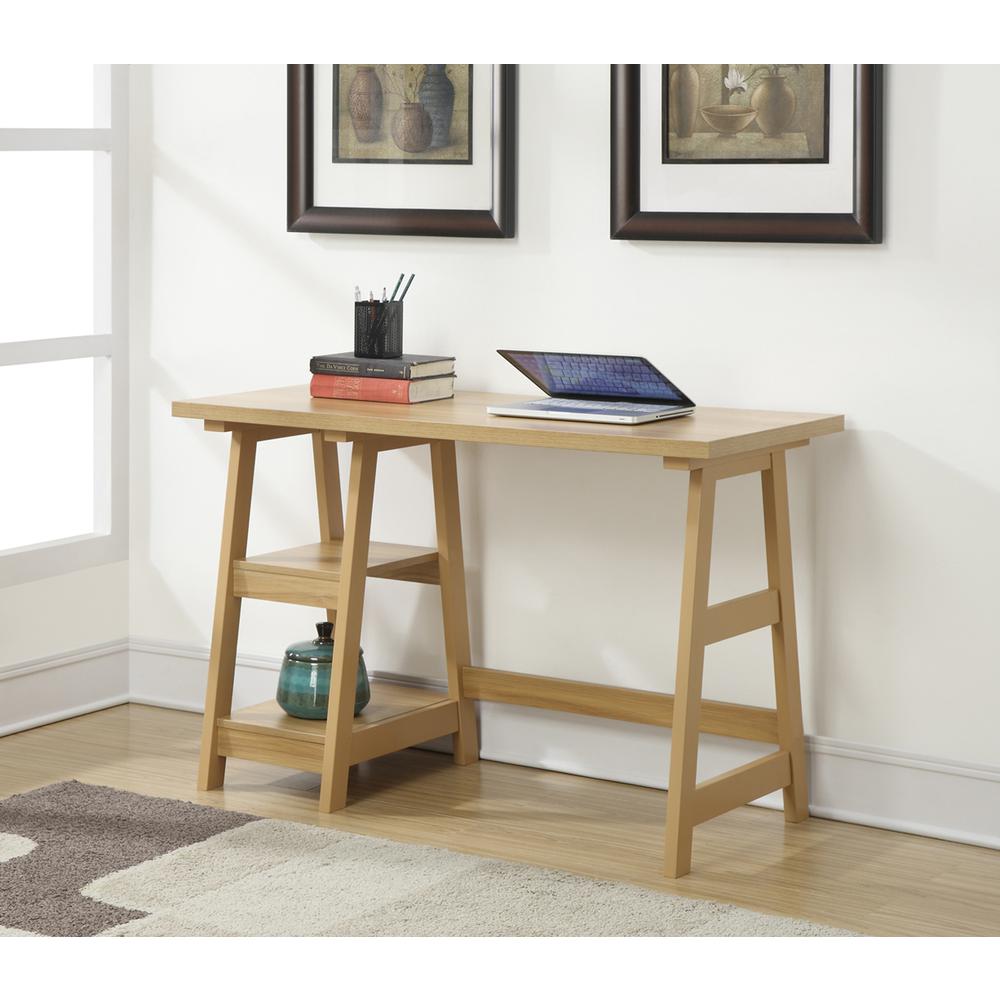 Designs2Go Trestle Desk with Shelves - Convience Concept, Inc.
