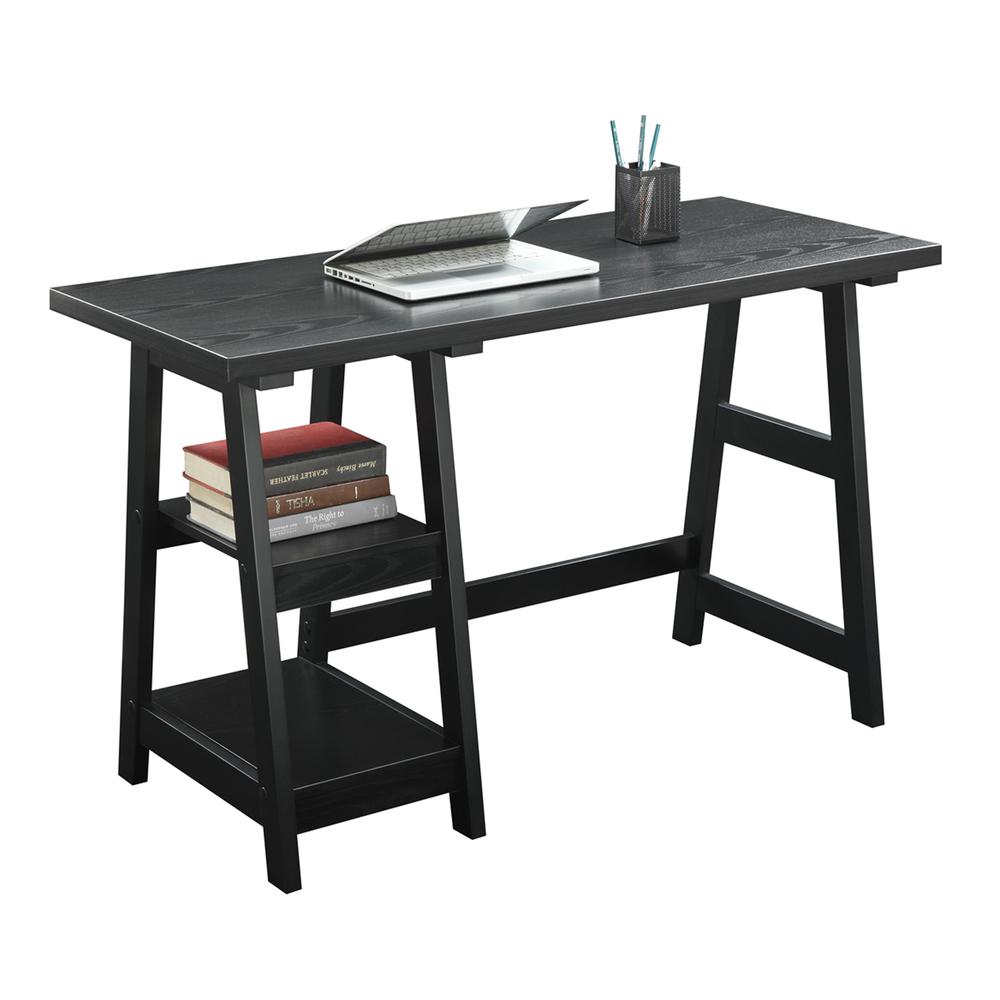 Designs2Go Trestle Desk with Shelves - Convience Concept, Inc.