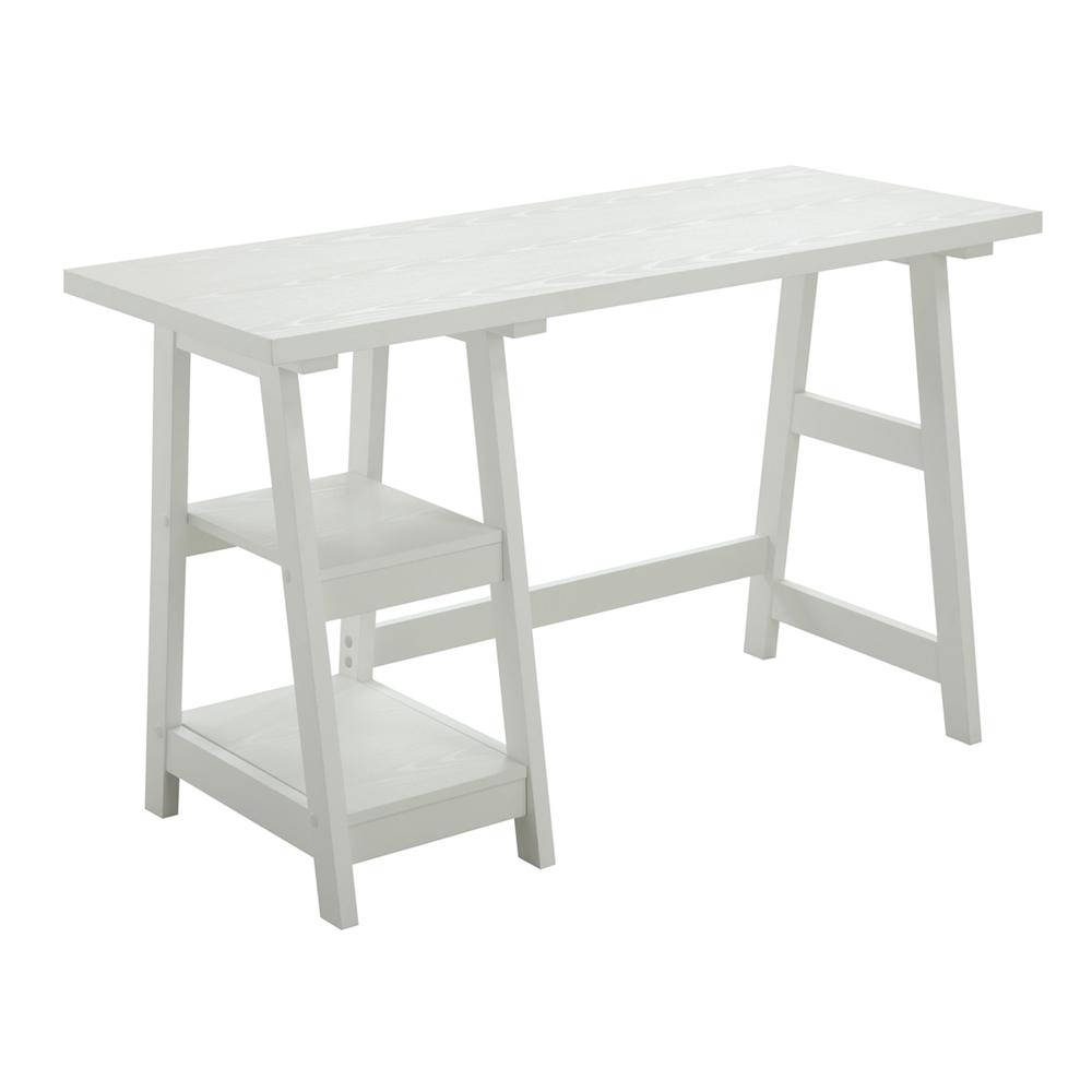 Designs2Go Trestle Desk with Shelves - Convience Concept, Inc.