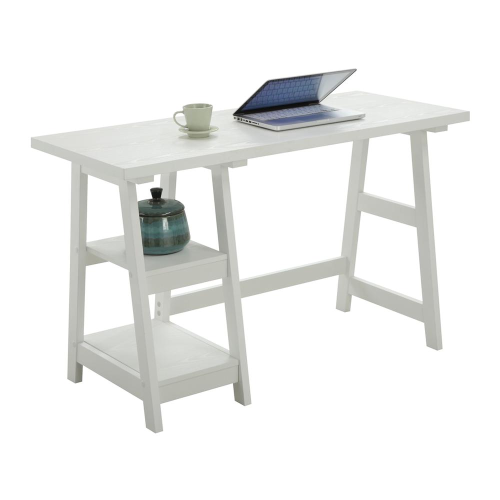 Designs2Go Trestle Desk with Shelves - Convience Concept, Inc.
