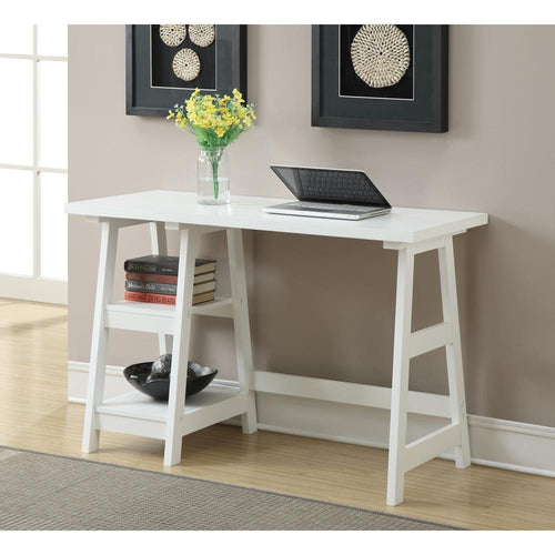 Designs2Go Trestle Desk with Shelves - Convience Concept, Inc.