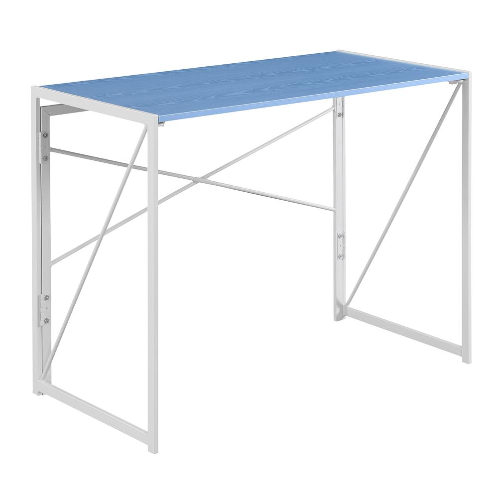 Xtra Folding Desk, Blue/White - Convenience Concepts