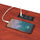 Designs2Go Trestle Desk with Charging Station, Cherry - Convenience Concepts