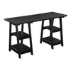 Designs2Go Double Trestle Desk with Shelves - Convience Concept, Inc.