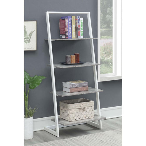 Graystone 4 Tier Ladder Bookcase/shelf - Convience Concept, Inc.