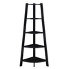 Newport 5 Tier Wide Corner Bookcase, Black - Convenience Concepts