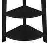Newport 5 Tier Wide Corner Bookcase, Black - Convenience Concepts