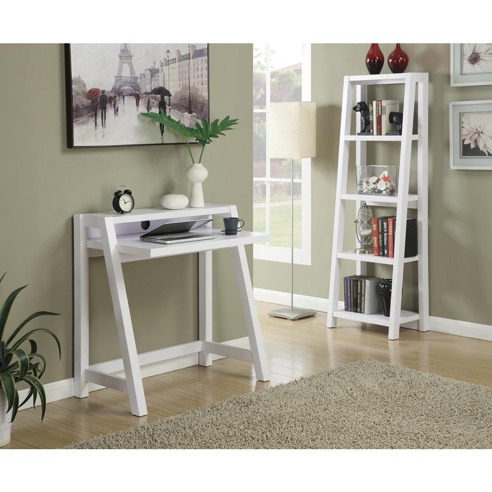 Newport Lilly 2 Tier Desk, White - Convience Concept, Inc.