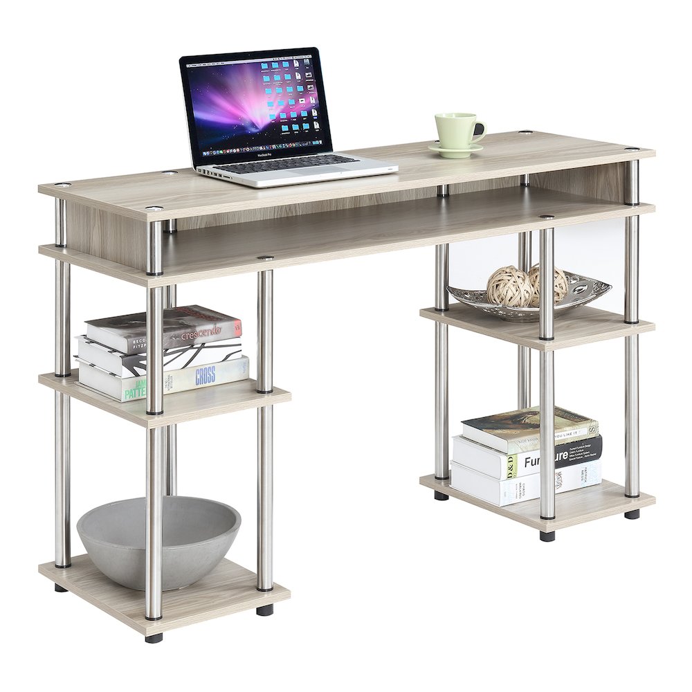 Designs2Go No Tools Student Desk with Shelves - Convience Concept, Inc.