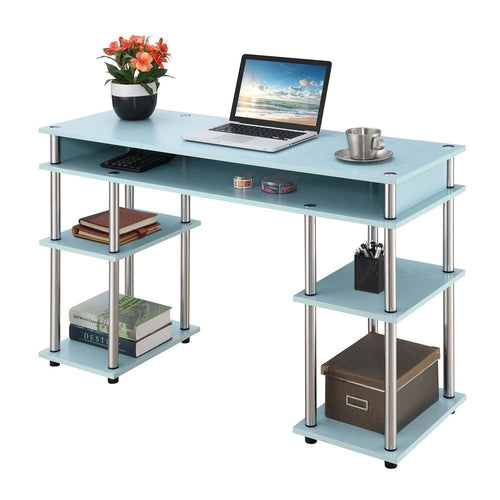 Designs2Go No Tools Student Desk with Shelves, R4-0537 - Convenience Concepts