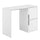 Designs2Go Student Desk with Storage Cabinets in White - Convenience Concepts