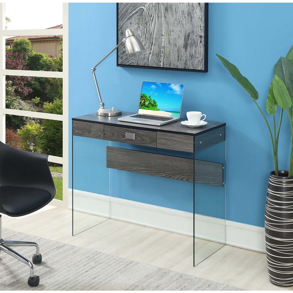 SoHo Glass 36'' Desk - Convenience Concepts