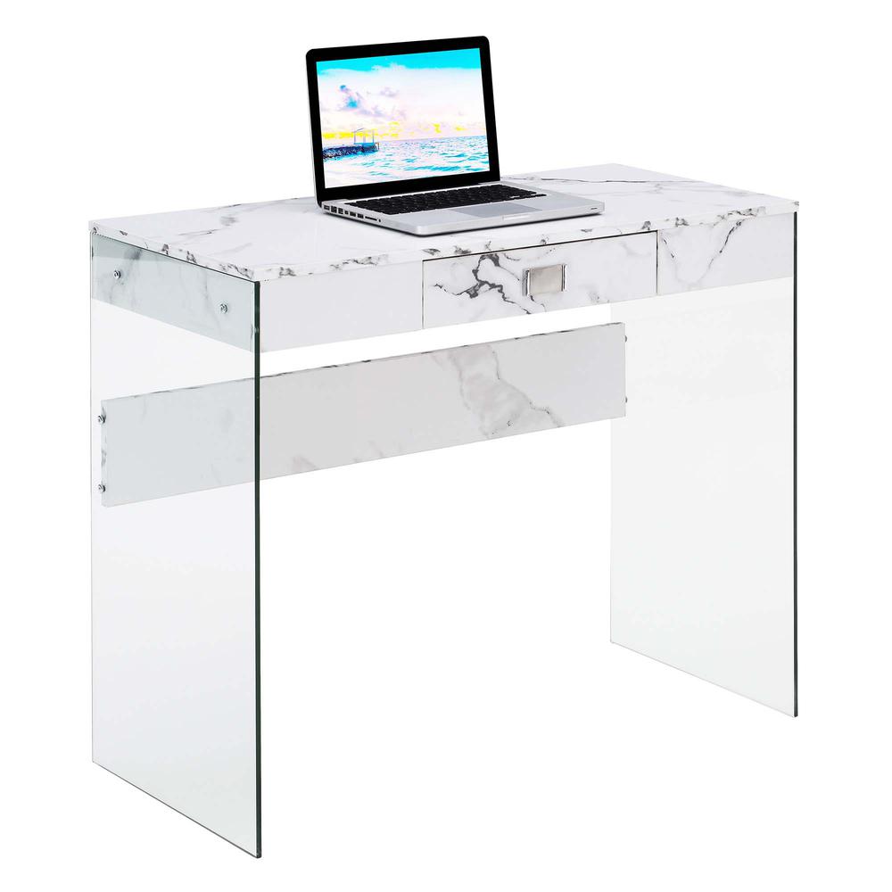 SoHo Glass 36 Desk - Convenience Concepts