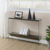 SoHo Glass V Console Table with Shelf - Convenience Concepts