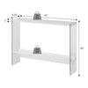 SoHo Glass V Console Table with Shelf - Convenience Concepts