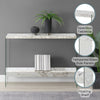 SoHo Glass V Console Table with Shelf - Convenience Concepts