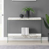 SoHo Glass V Console Table with Shelf - Convenience Concepts